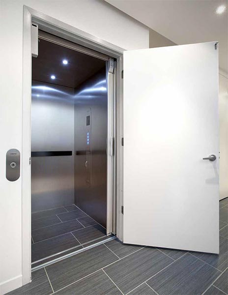 Cambridge Elevating Elmira model elevator open view of cab interior