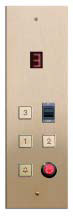 brushed brass pushbutton panel