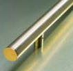 brushed brass cylindrical bar