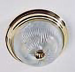 polished brass clear ribbed glass light fixture